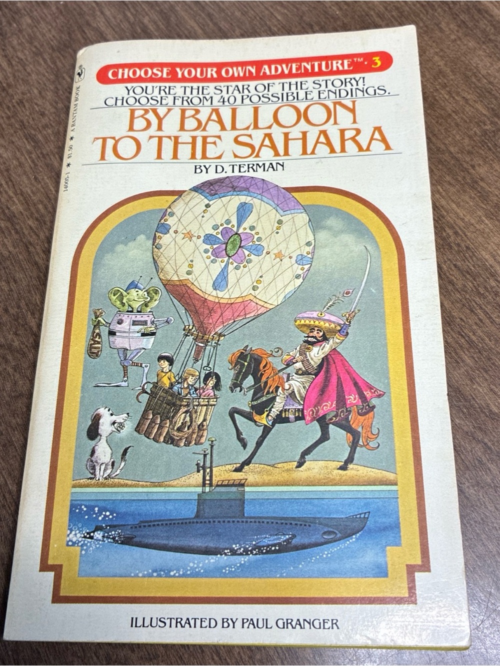 By Balloon To The Sahara Terman 1981 #3 7th Ed Bantam Books Choose UR Adventure
